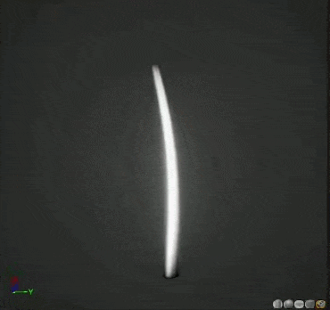 Animated GIF of the cable swaying gently in Unreal Engine